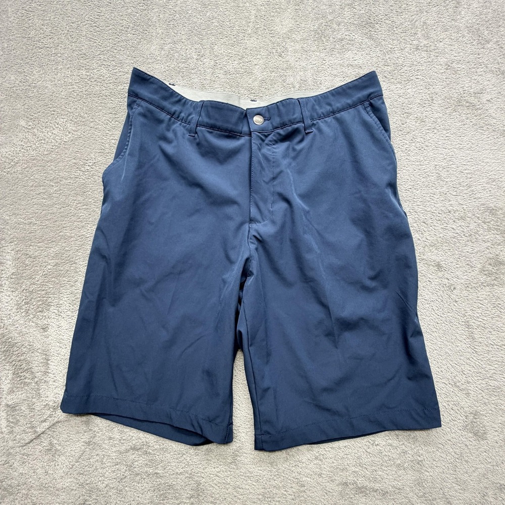 Adidas Shorts Mens 34x10 Blue Bermuda Microfiber Stretch Golf